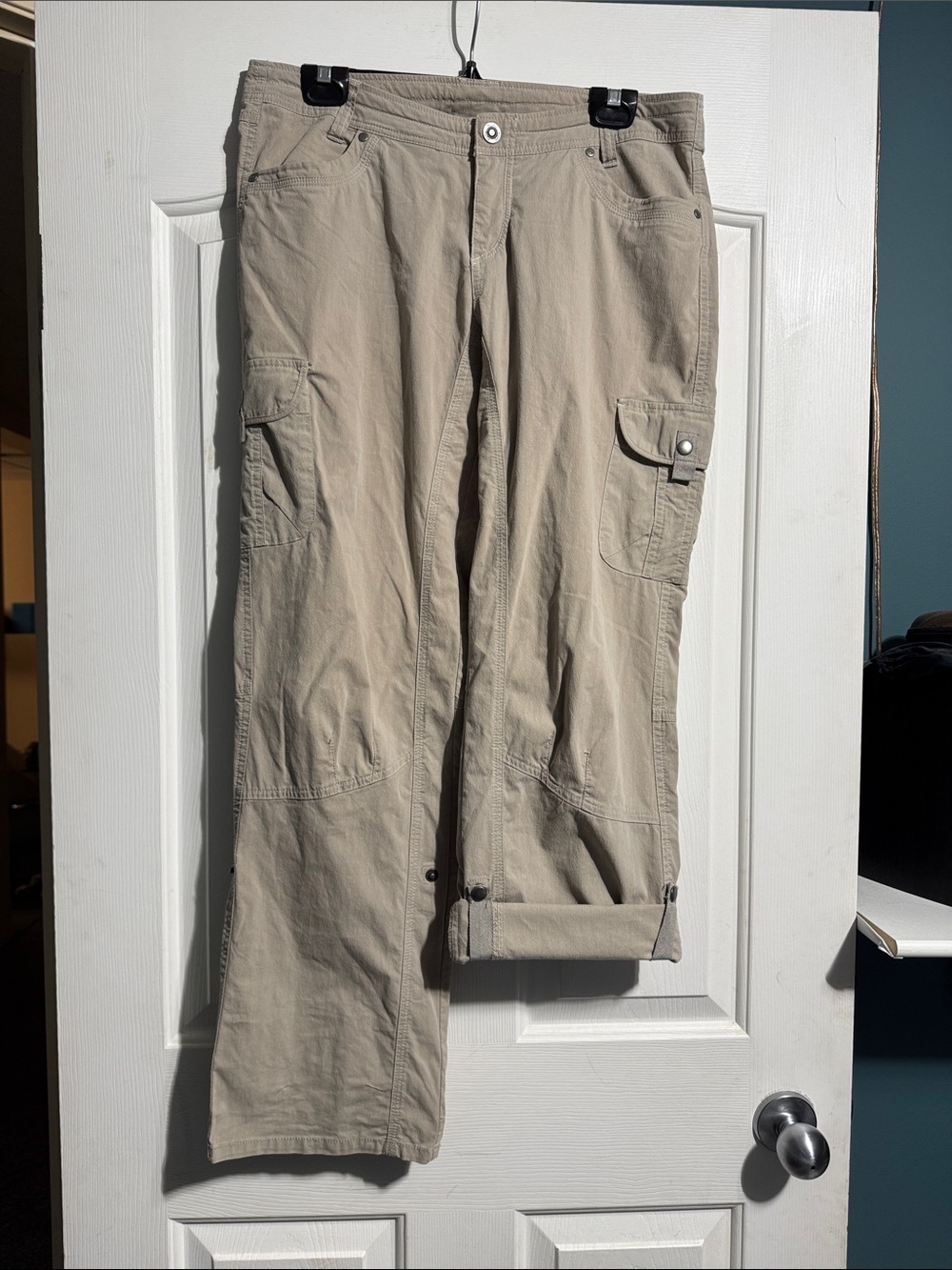 KÜHL Cargo Hiking Pants Women’s 12 Regular Adjustable Length Outdoor Travel